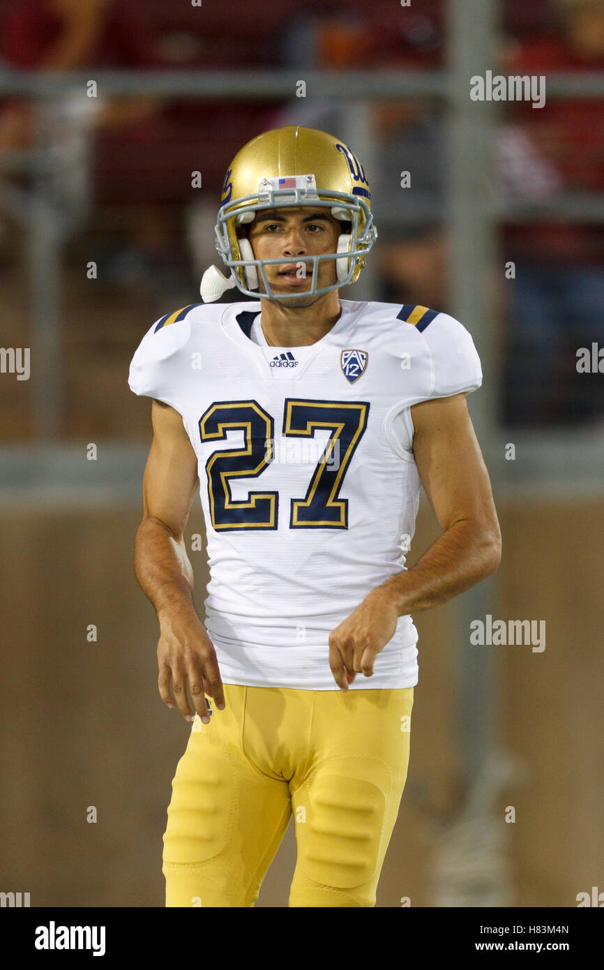 Oct 1, 2011; Stanford CA, USA; UCLA Bruins linebacker Aaron Wallace (27