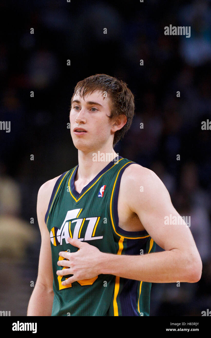 Feb 2, 2012; Oakland, CA, USA; Utah Jazz shooting guard Gordon Hayward (20)  during a stoppage