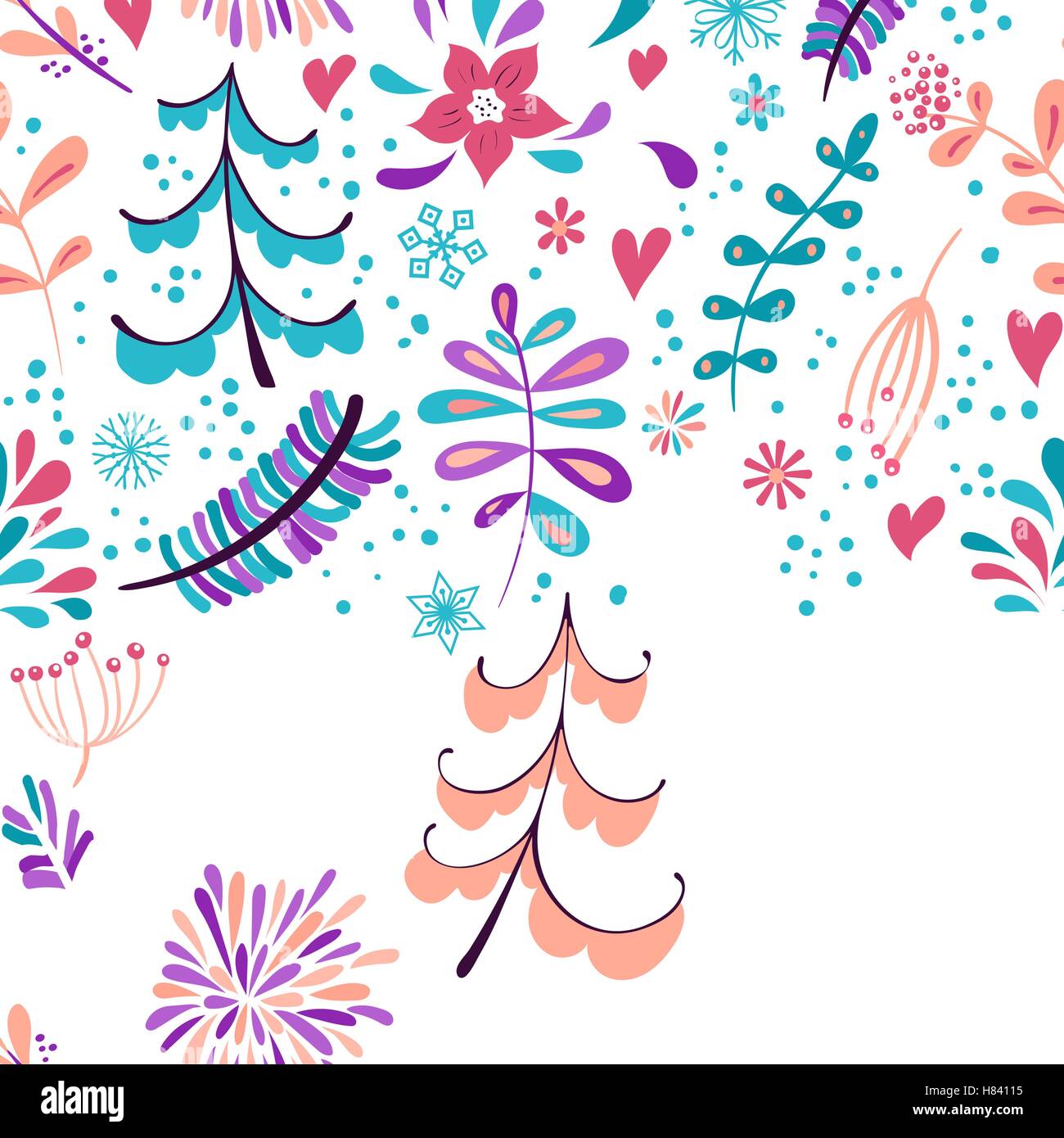 Doodle flowers Stock Vector Images - Alamy