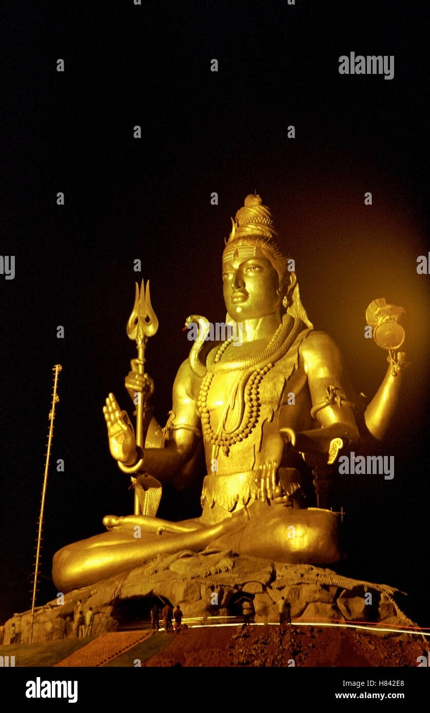 Lord Shiva Statue, Murudeshwar Mahadev Temple, Karnataka Stock Photo