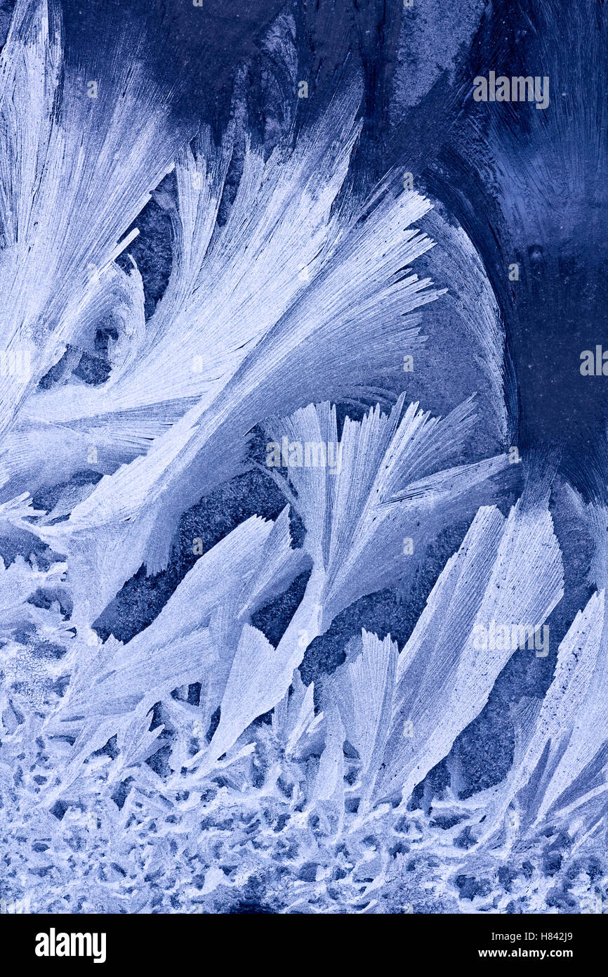 Closeup of beautiful frost pattern on a window Stock Photo - Alamy