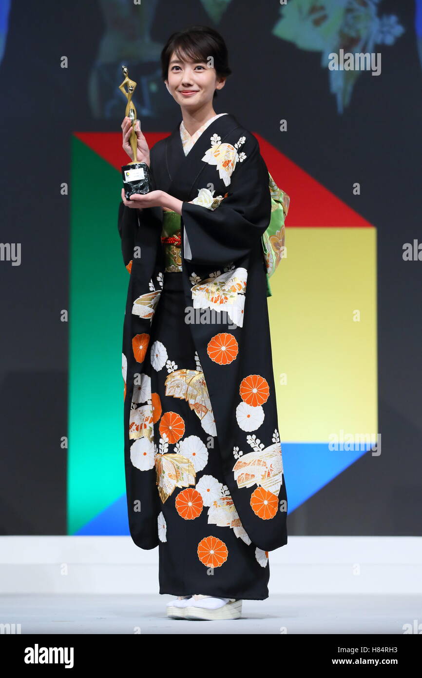 Japanese actress Haru attends the award ceremony of the Tokyo Drama ...