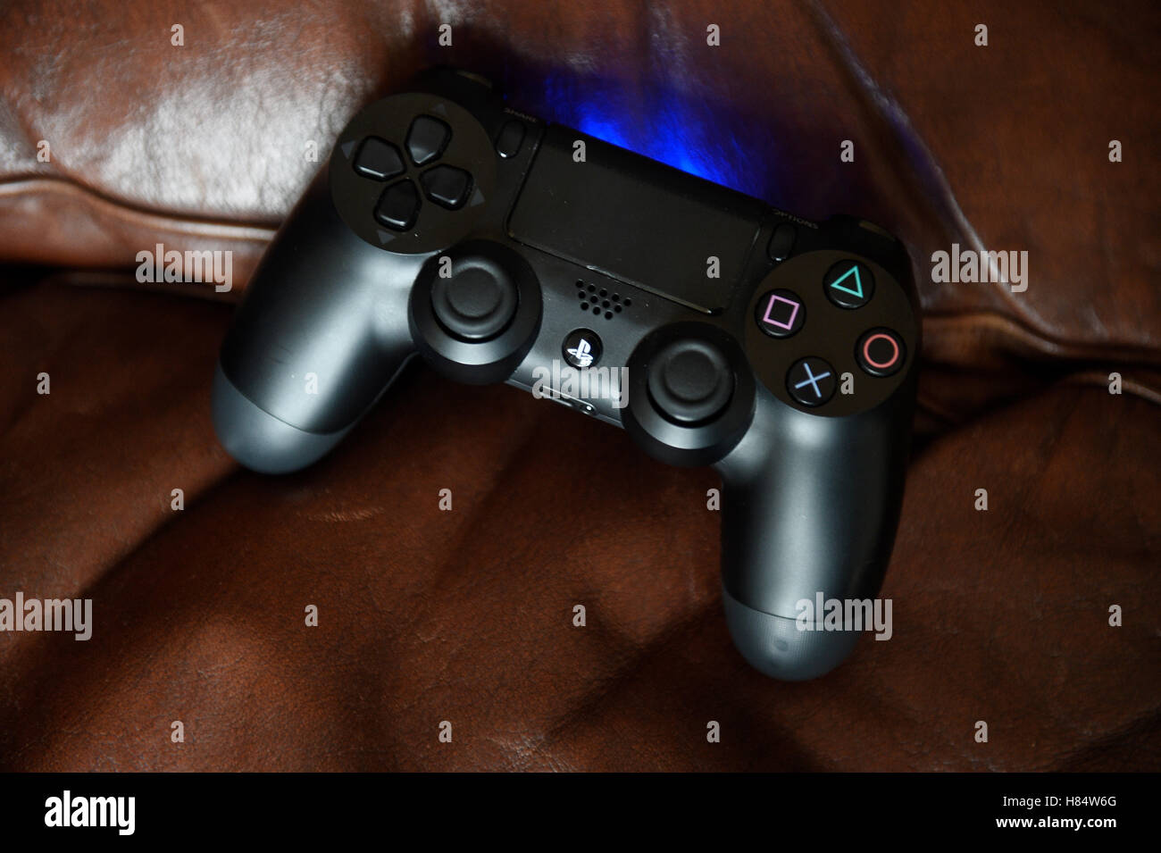 Berlin, Germany. 08th Nov, 2016. A Sony Playstation 4 Pro controller seen during a PS4 Pro premiere event in Berlin, Germany, 08 November 2016. The teams from Sony Interactive Entertainment Deutschland, Sony Electronics, and ToLL Relations presented the new hardware in Berlin. Photo: RAINER JENSEN/dpa/Alamy Live News Stock Photo