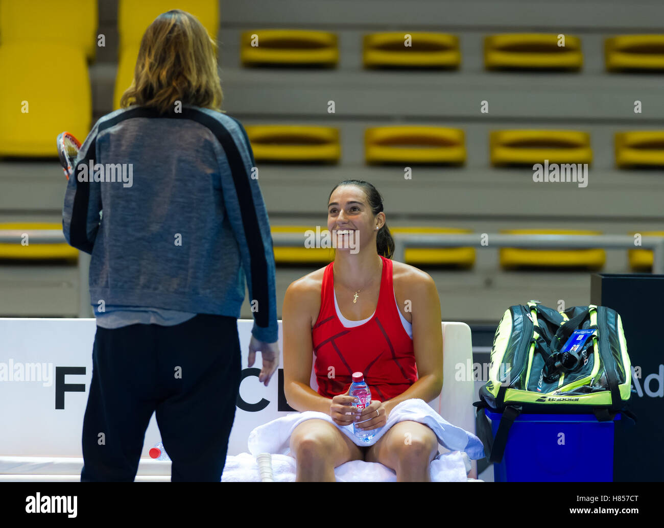 Strasbourg, Strasbourg. 10 November, 2016. Caroline Garcia at the 2016 Fed Cup Final in Strasbourg Credit:  Jimmie48 Photography/Alamy Live News Stock Photo