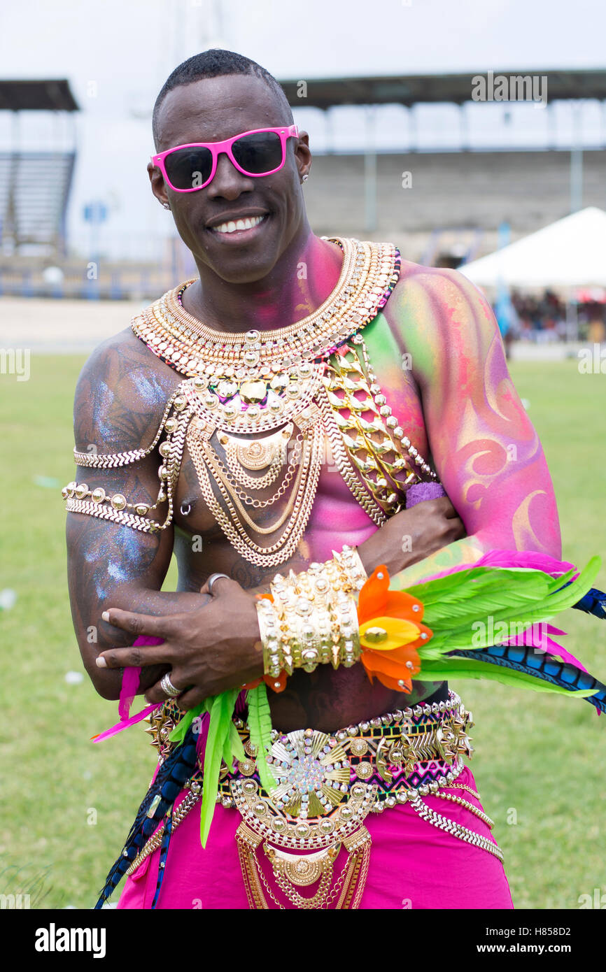 Barbados Crop Over Festival (Grand Kadooment 2016 in Barbados Stock