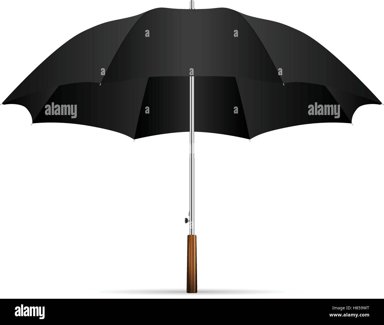 black umbrella on a white background. Vector illustration Stock Vector ...