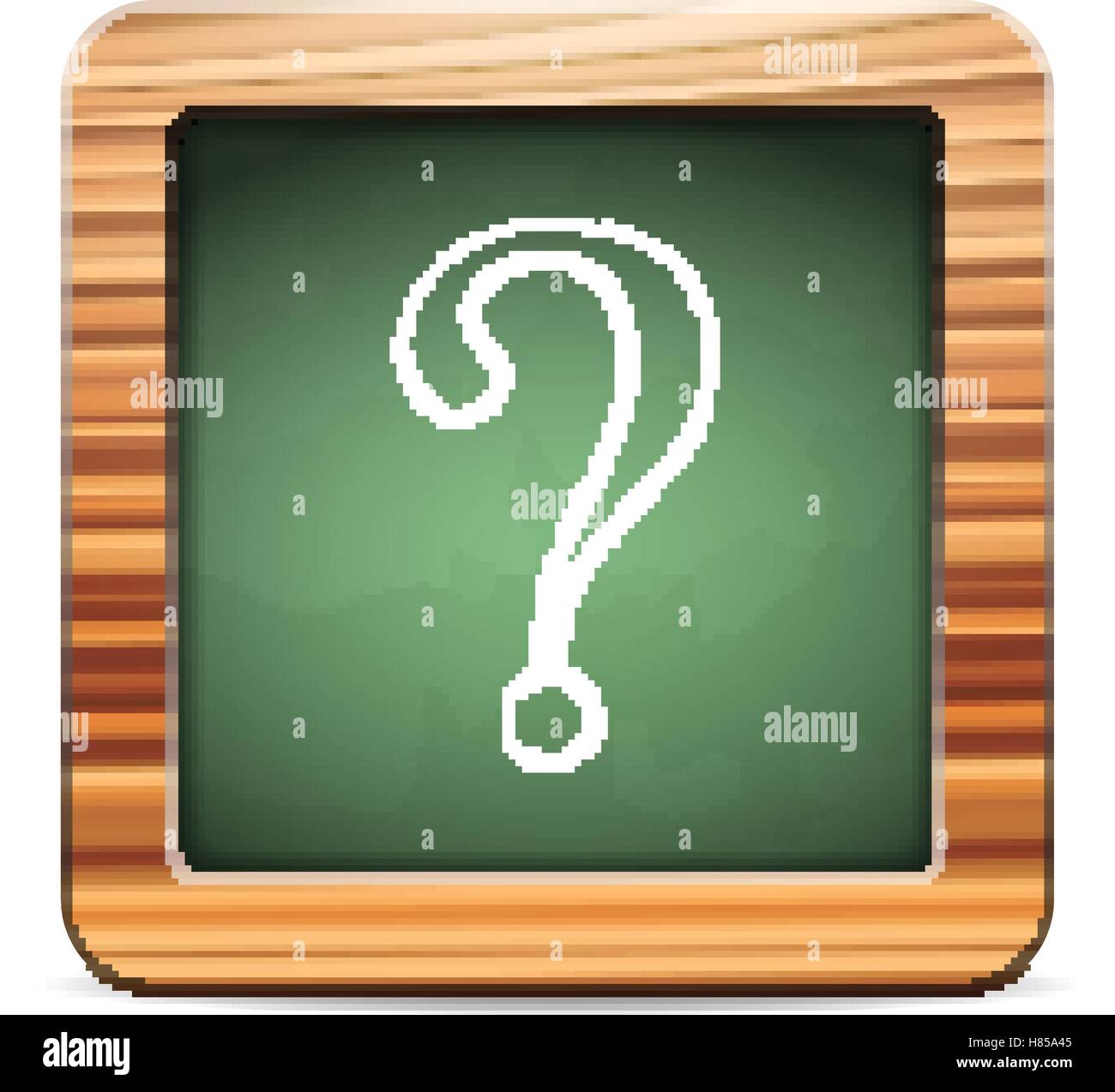 Blackboard question on a white background. Vector illustration Stock