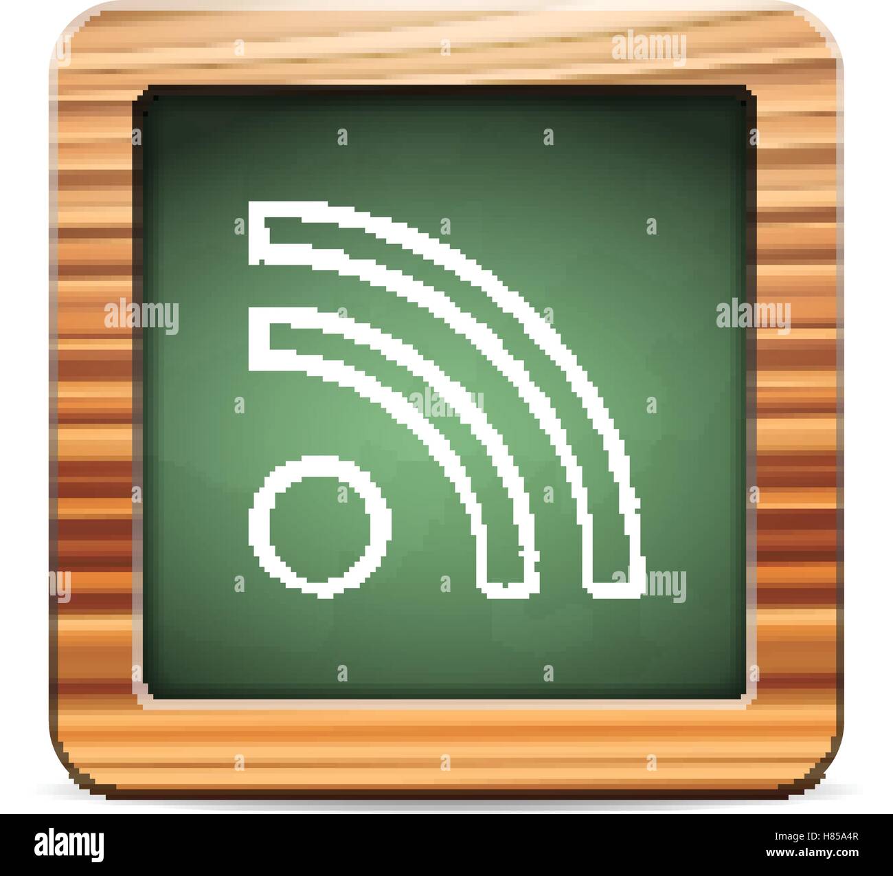 Rss Backdrop Blackboard rss on a white background. Vector illustration Stock Vector ...