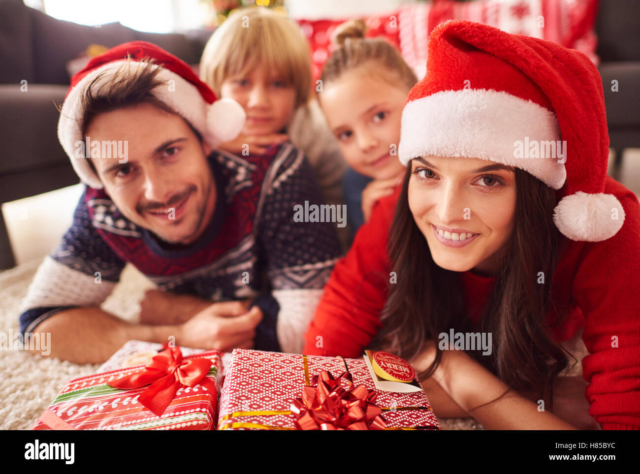 Christmas time spent with family Stock Photo Alamy