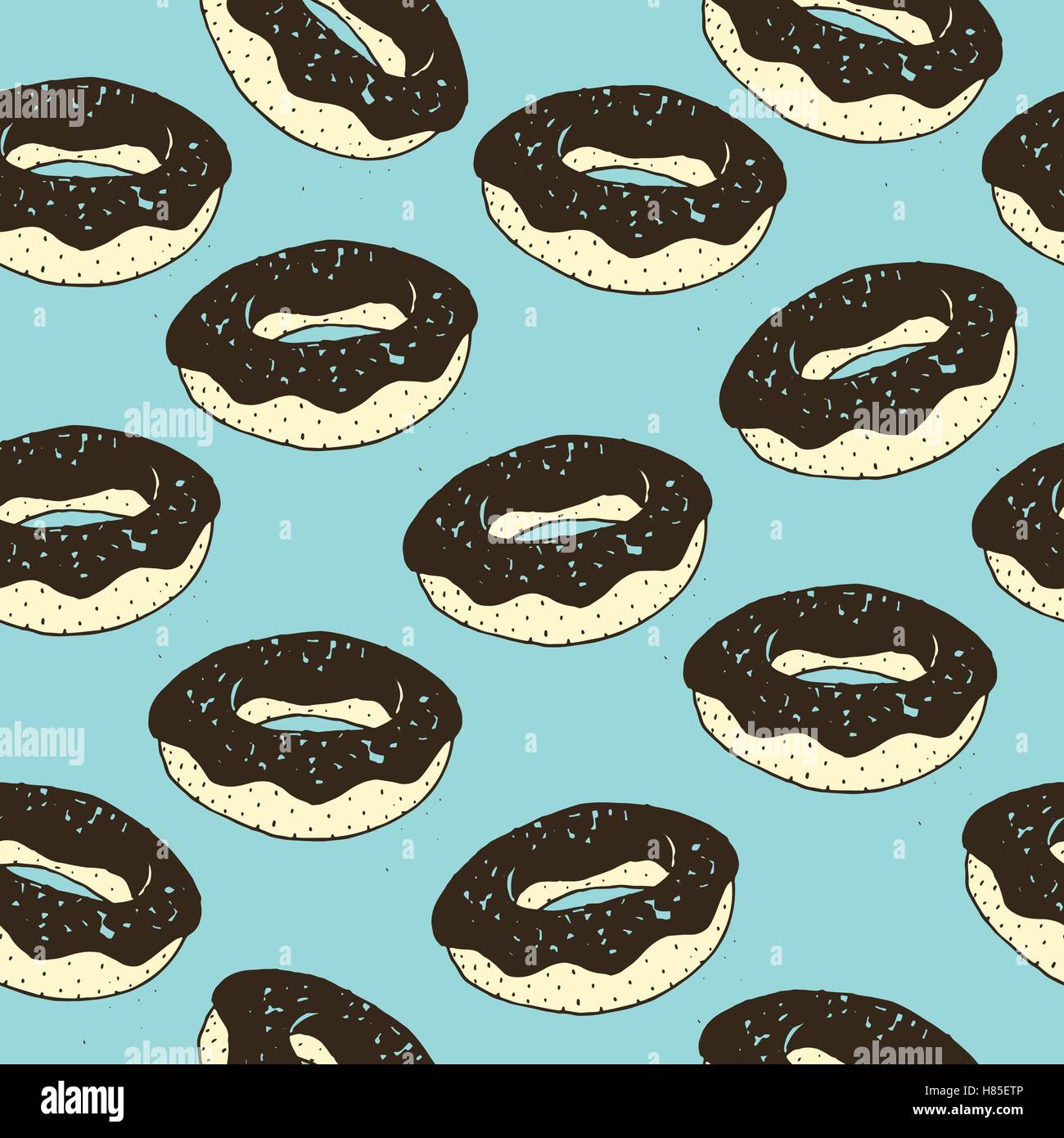 Vector seamless pattern with colorful donuts with glaze and sprinkles ...