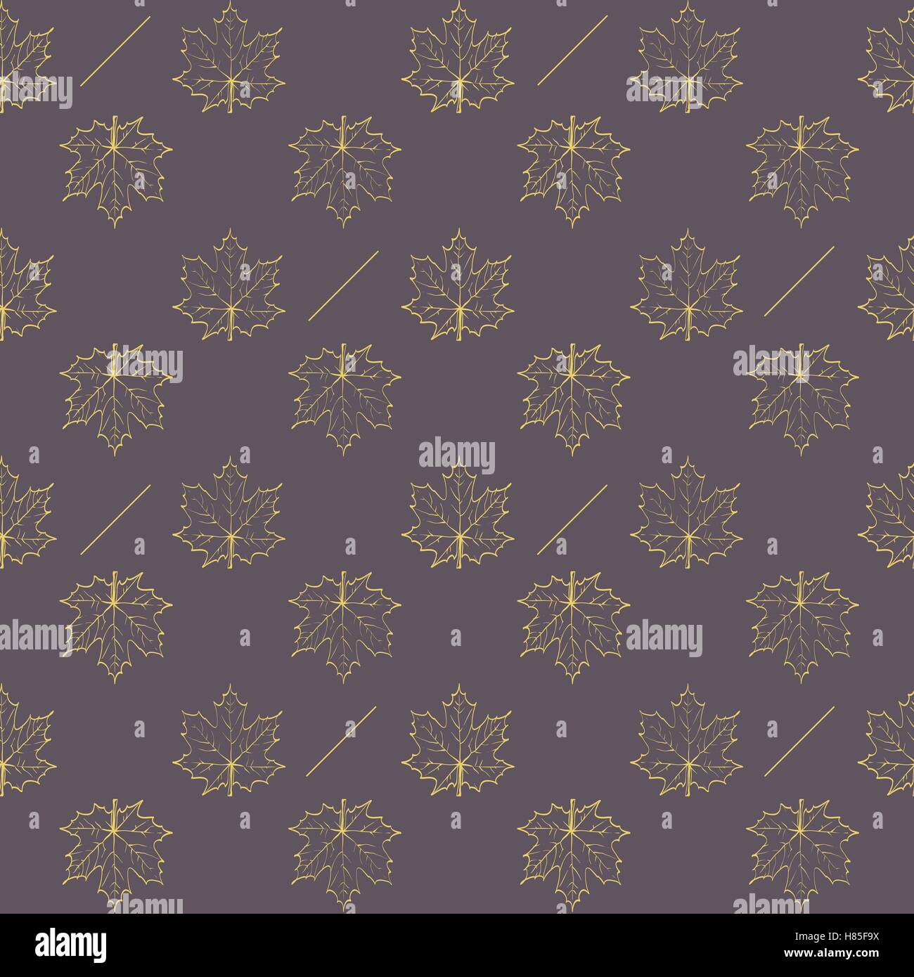 maple leaves, seamless pattern with vector illustration Stock Vector ...