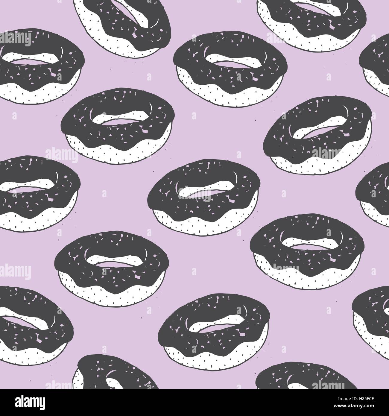 Vector seamless pattern with colorful donuts with glaze and sprinkles ...