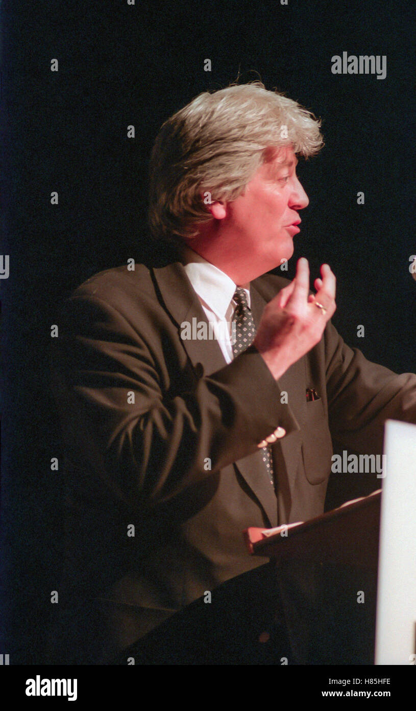Dr. Alan Sked, UKIP founder member, at a very early UK Independence Party conference. Stock Photo