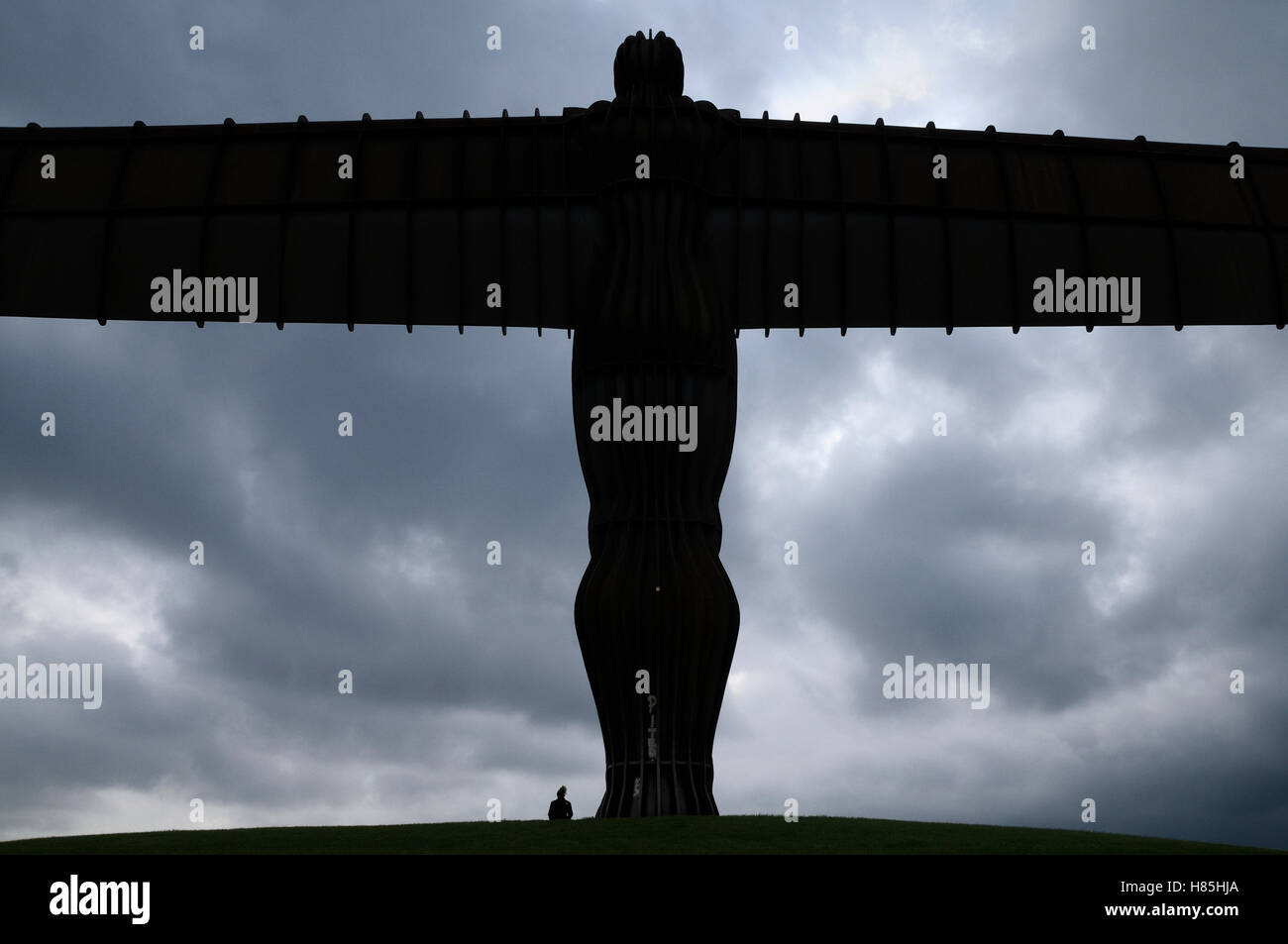 Angel of the North sculpture by Antony Gormley, near Gateshead, Tyne and Wear, England, UK Stock Photo