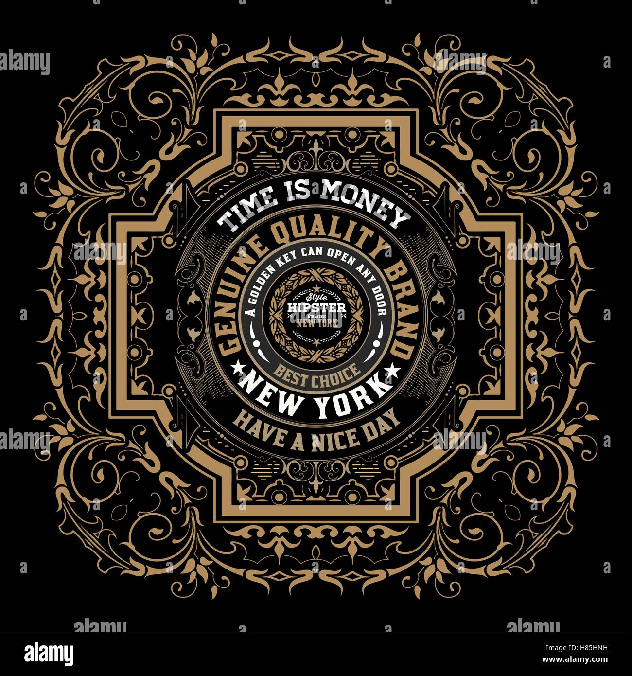 Old design with baroque frame Stock Vector Image & Art - Alamy