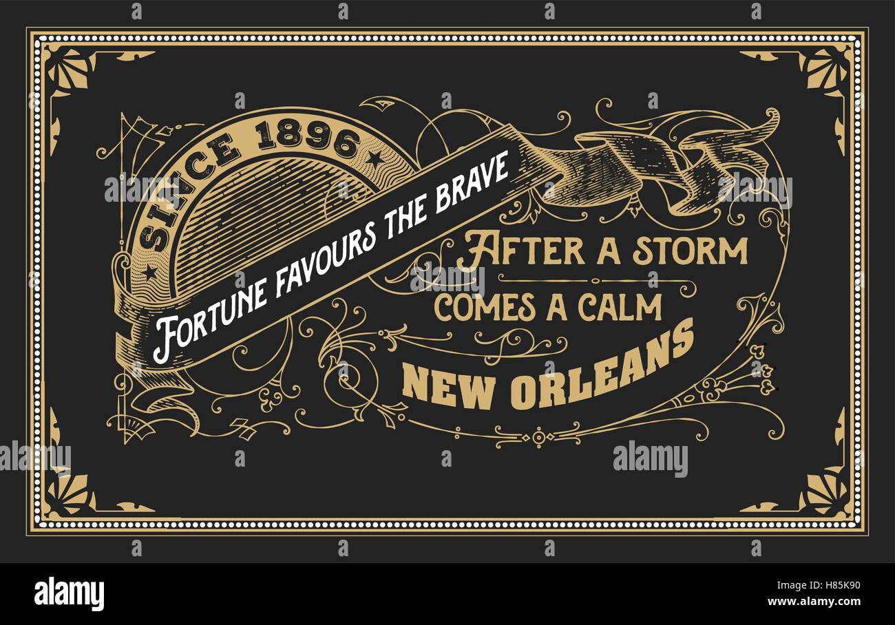 Old label with floral details. Elements by layers Stock Vector Image ...