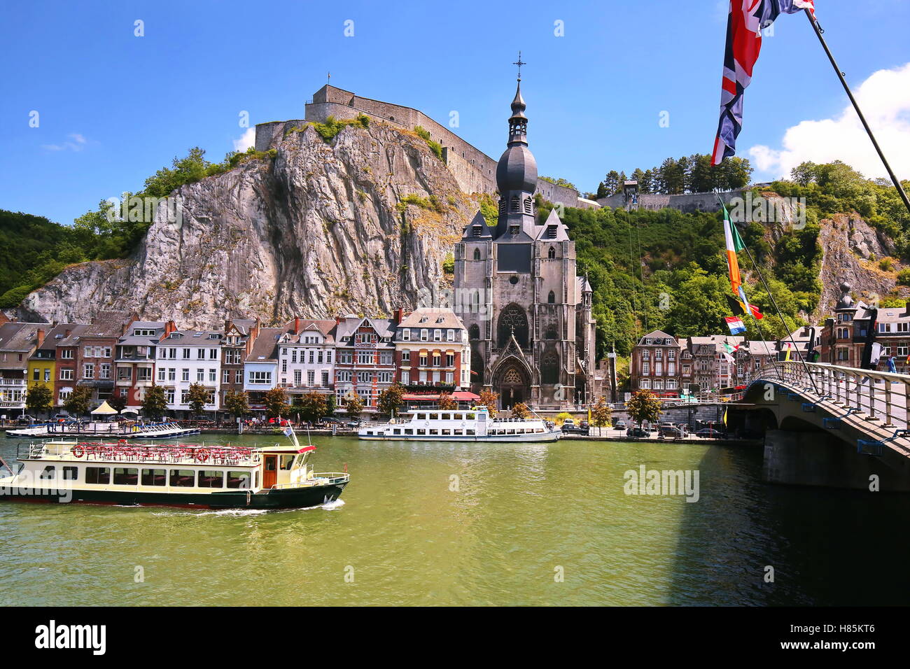 Cathedral of Dinant in Belgium Stock Photo