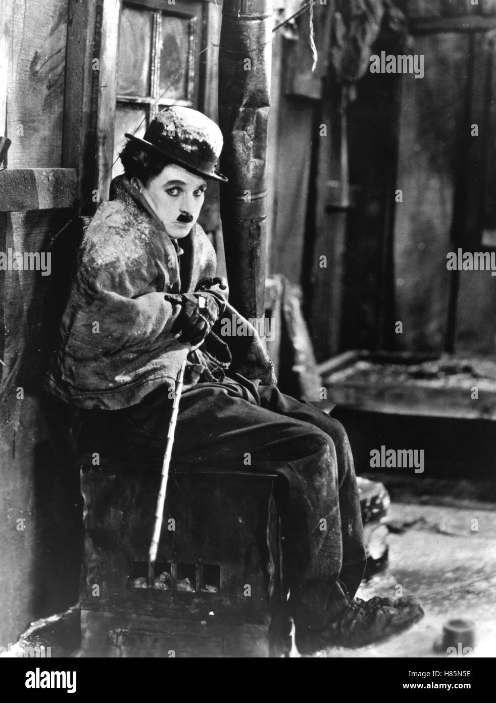 Goldrausch, (THE GOLD RUSH) USA 1925, Regie: Charles Chaplin, CHARLES CHAPLIN, Stichwort: Kälte, Hut, Stock, Bart Stock Photo