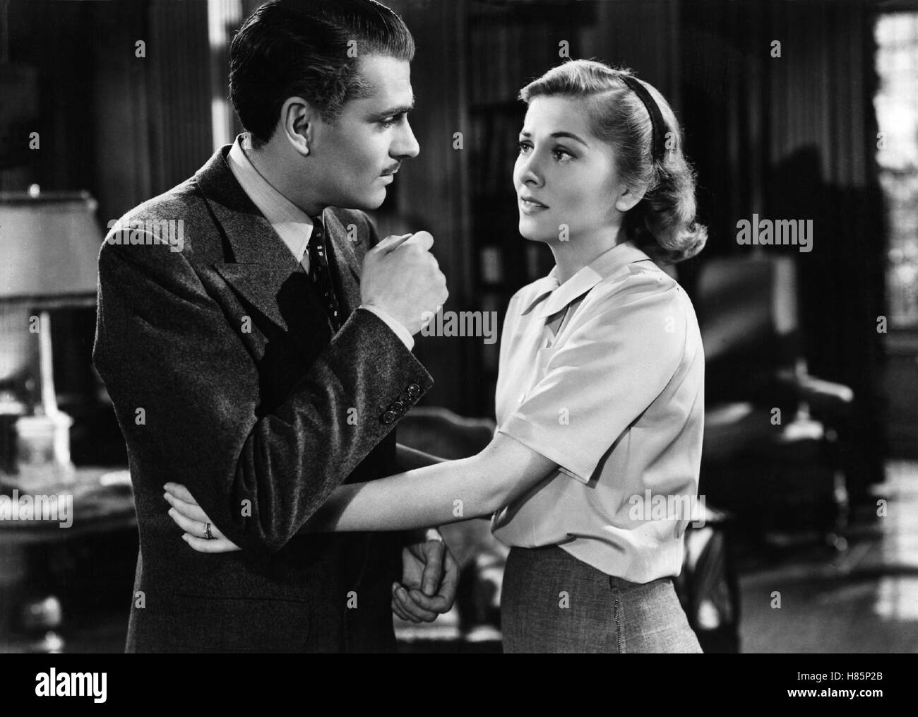 Rebecca, (REBECCA) USA 1940 s/w, Regie: Alfred Hitchcock, LAURENCE OLIVIER, JOAN FONTAINE Stock Photo