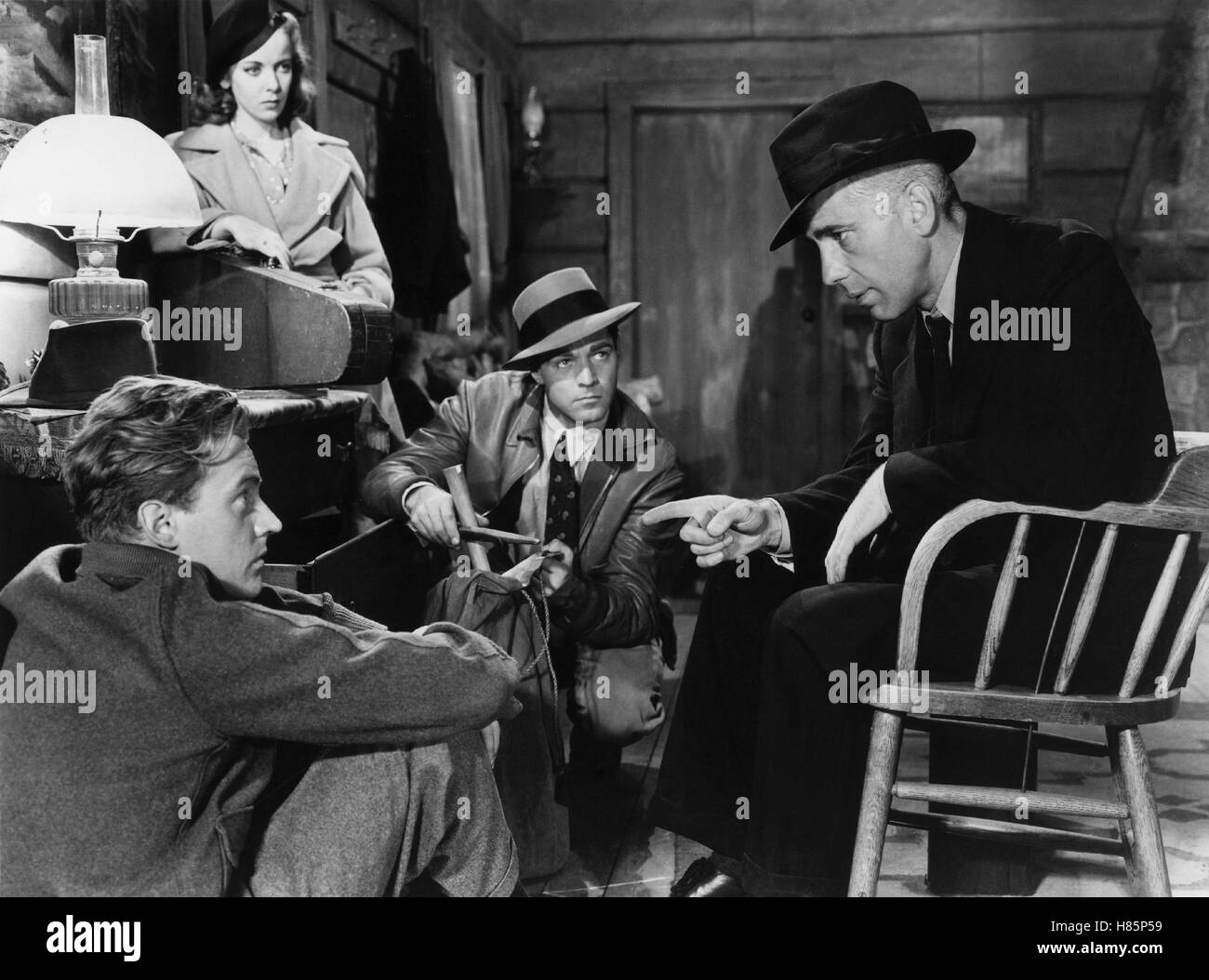 Entscheidung in der Sierra, (HIGH SIERRA) USA 1941 s/w, Regie: Raoul Walsh, ARTHUR KENNEDY, IDA LUPINO, ALAN CURTIS, HUMPHREY BOGART, Key: Ganoven planen Coup Stock Photo