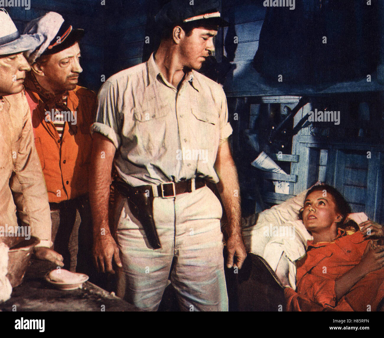 Gold in Neu Guinea, (CROSSWINDS) USA 1951, Regie: Lewis R. Foster, ALAN MOWBRAY, JOHN ABBOTT, JOHN PAYNE, RHONDA FLEMING Stock Photo