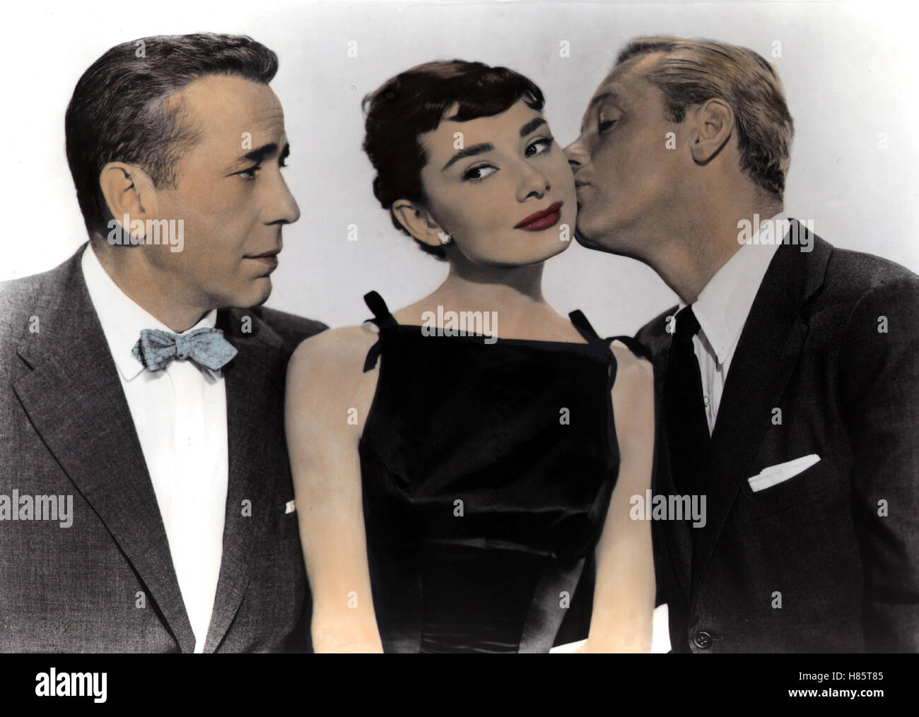Sabrina, (SABRINA) USA 1954 s/w, Regie: Billy Wilder, HUMPHREY BOGART, AUDREY HEPBURN, WILLIAM HOLDEN, Key: Kuss Stock Photo