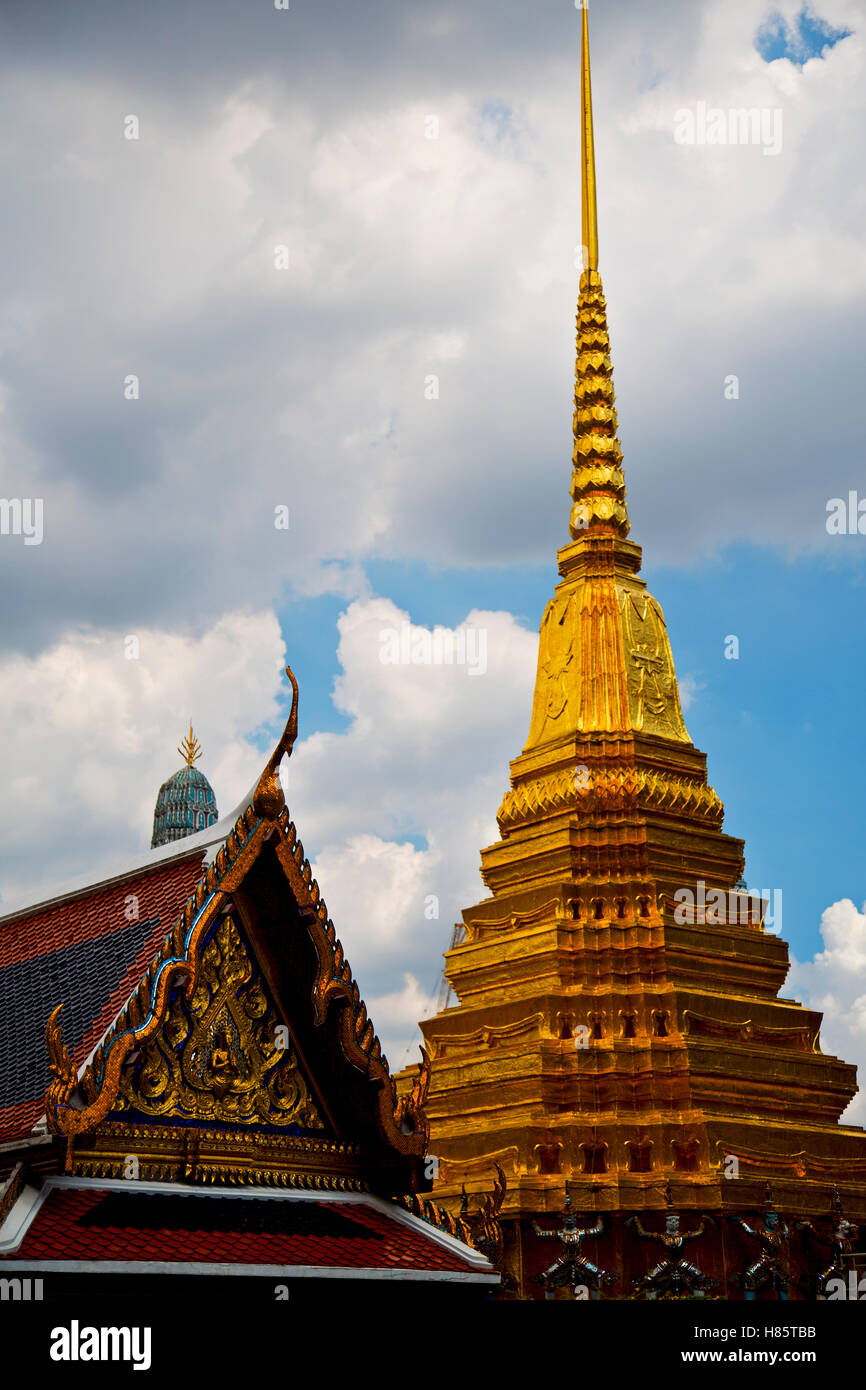 bangkok in temple thailand abstract cross colors roof wat asia sky and ...