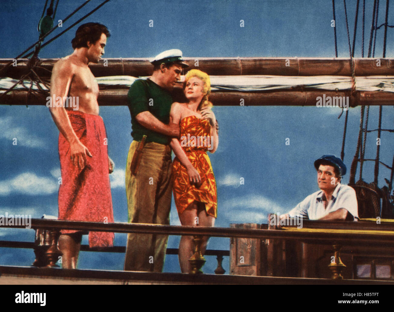 Piratenblut, (PEARL OF THE SOUTH PACIFIC) USA 1955, Regie: Allan Dwan, DAVID FARRAR, DENNIS MORGAN, VIRGINIA MAYO, Stichwort: Schiff Stock Photo