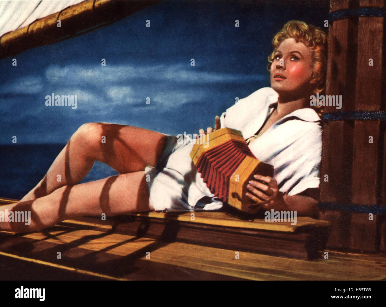 Piratenblut, (PEARL OF THE SOUTH PACIFIC) USA 1955, Regie: Allan Dwan, VIRGINIA MAYO Stock Photo