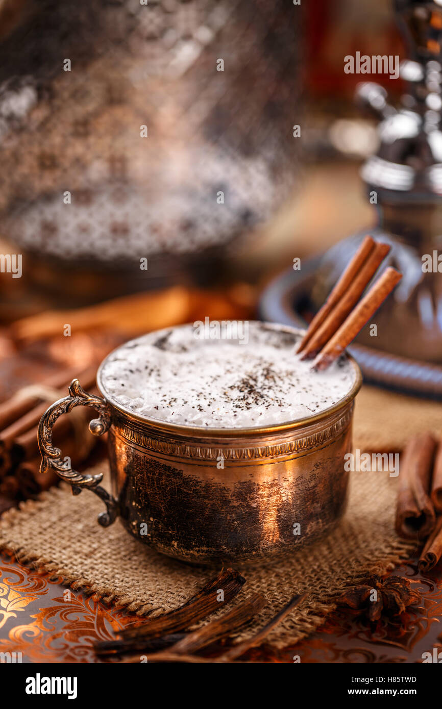 Indian spicy chai tea latte Stock Photo - Alamy