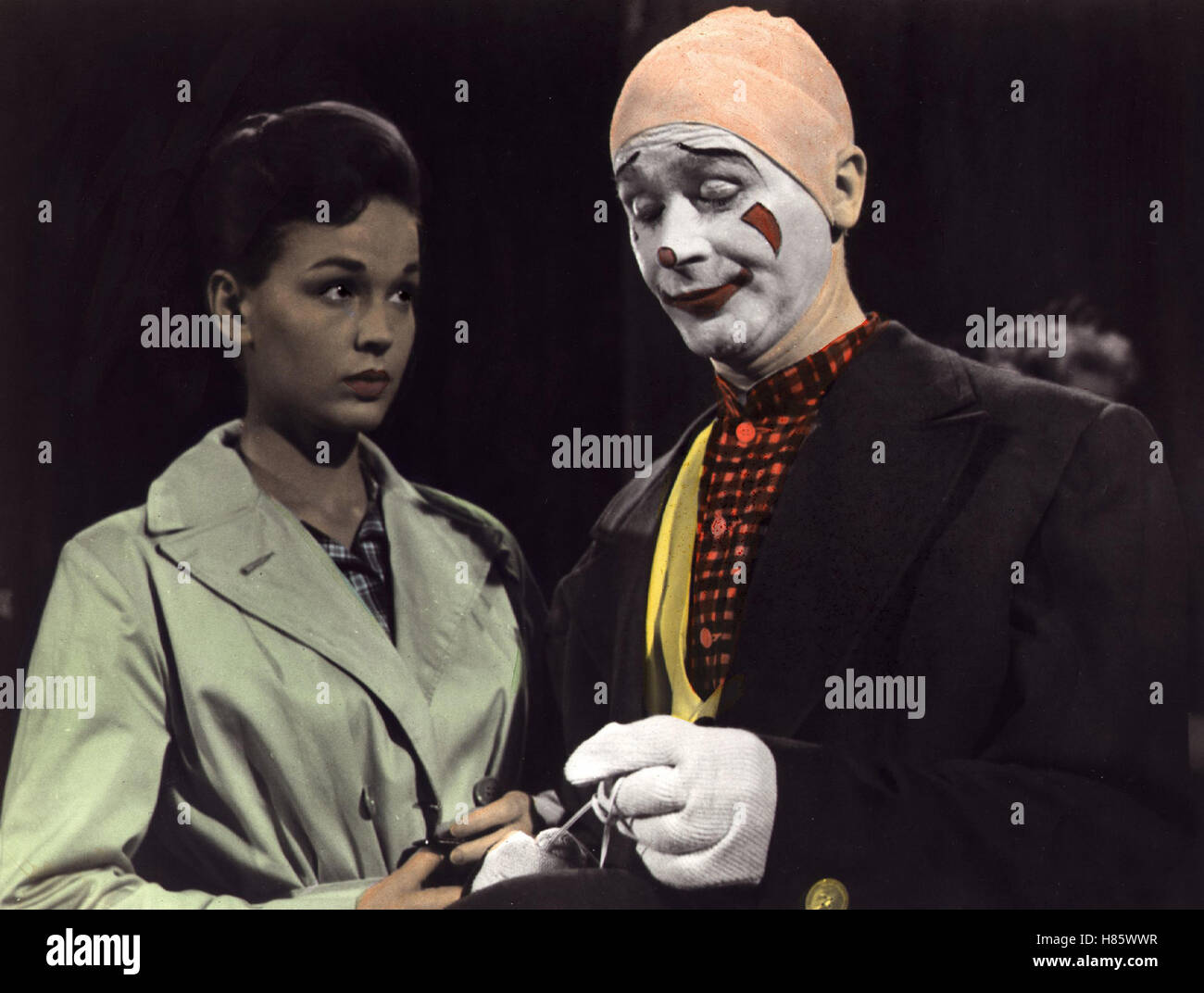 Die Welt der Sensationen, (THE BIG CIRCUS) USA 1959, Regie: Joseph M. Newman, KATHRYN GRANT, RED BUTTONS, Stichwort:  Clown Stock Photo
