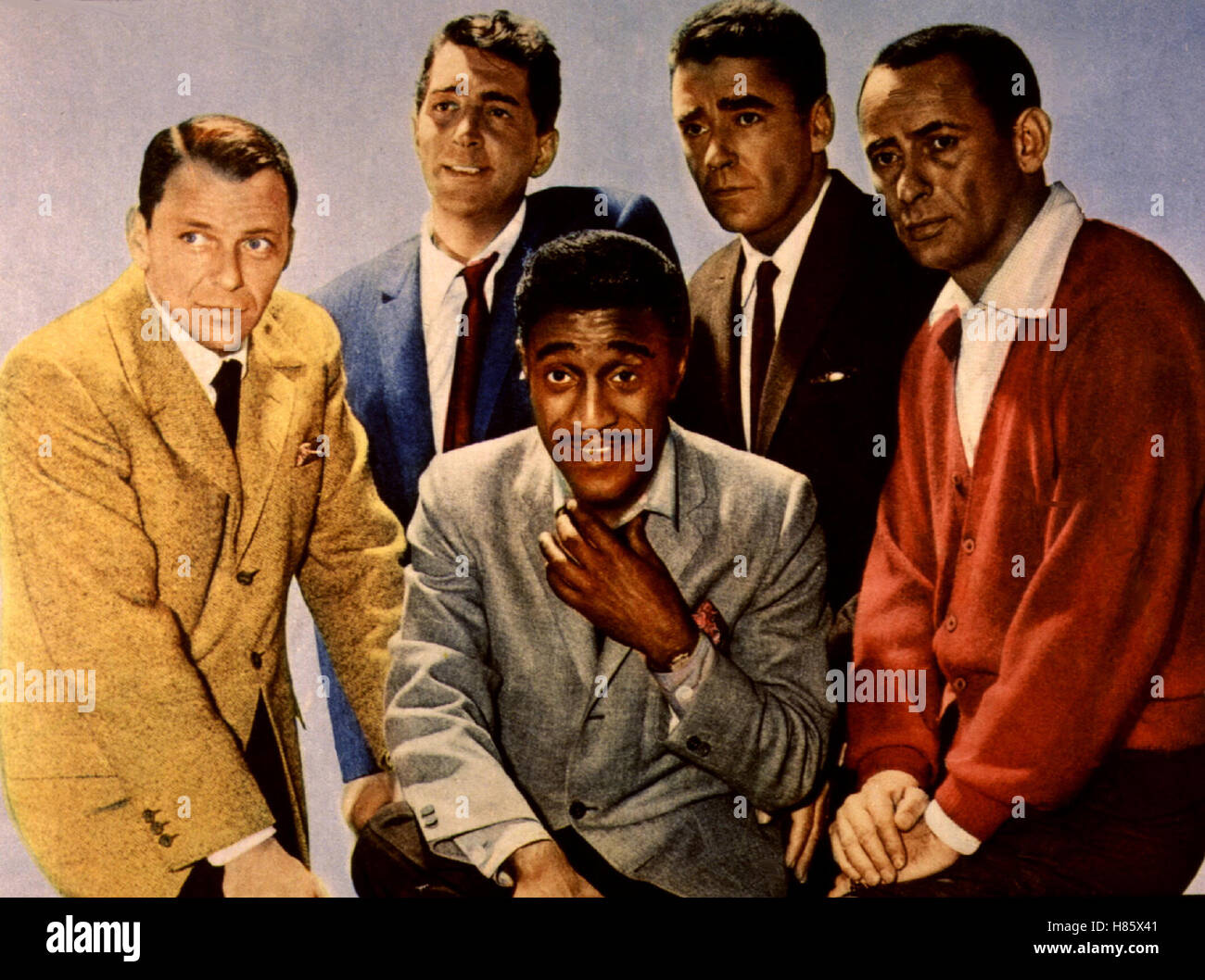 Frankie und seine Spießgesellen, (OCEAN'S ELEVEN) USA 1960, Regie: Lewis Milestone, FRANK SINATRA, DEAN MARTIN, SAMMY DAVIS Jr., LAWFORD + JOEY BISHOP Stock Photo