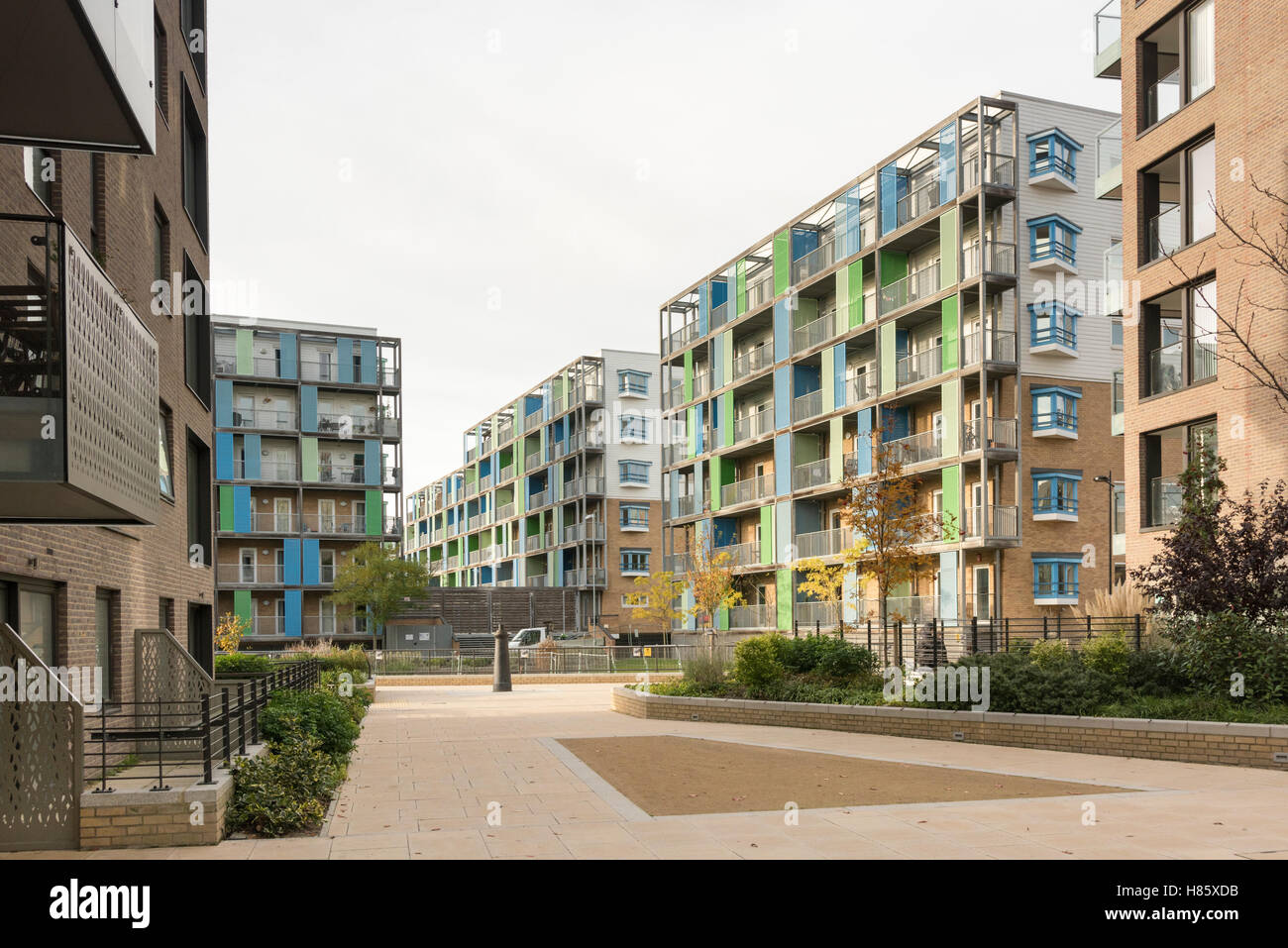 A new residential apartment building and street in CB1 a new