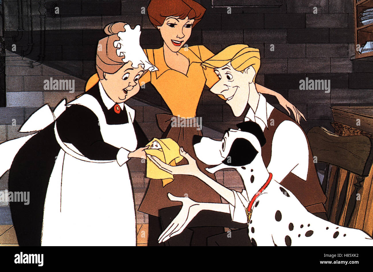 101 Dalmatiner, (ONE HUNDRED AND ONE DALMATIANS) USA 1961, Wolfgang Reitherman, Szene, Stichwort: Walt Disney, Hund Stock Photo