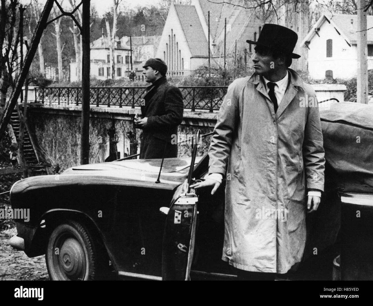 Die Außenseiterbande, (BANDE A PART) F 1964, Regie: Jean-Luc Godard, SAMI FREY (re) Stock Photo