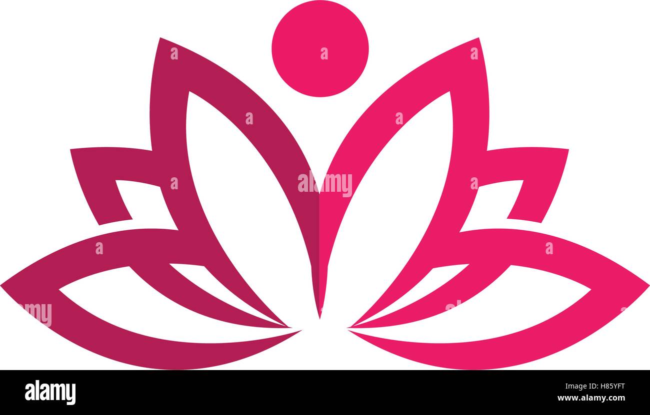 Stylized lotus flower icon vector background Stock Vector Image & Art ...