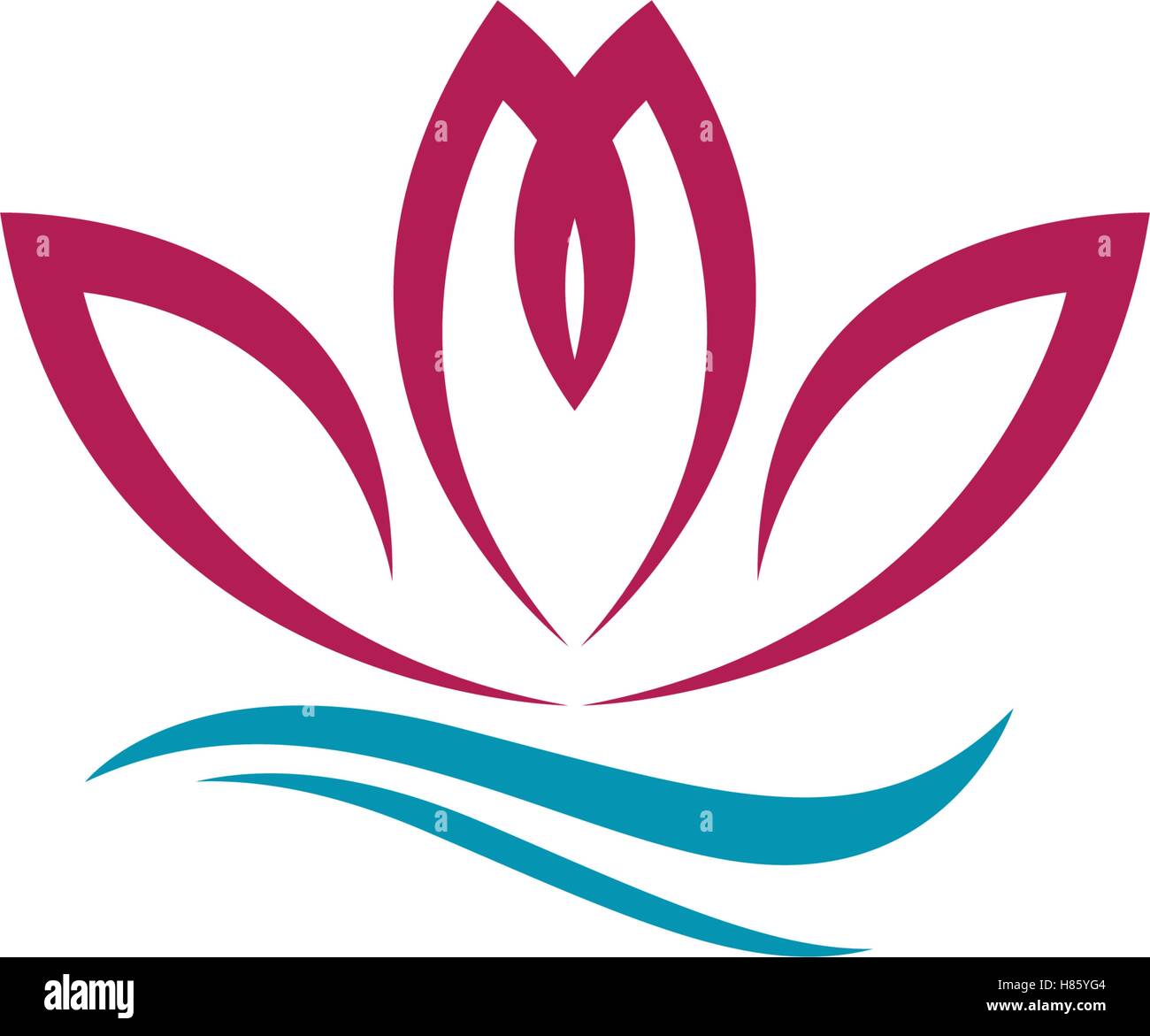 Stylized lotus flower icon vector background Stock Vector Image & Art