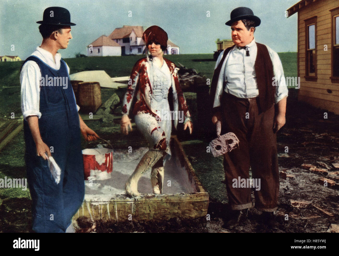 Laurel and Hardy im Flegel-Alter, (LAUREL AND HARDY'S LAUGHING 20's) USA 1965, Regie: Robert Youngson, STAN LAUREL, OLIVER HARDY, Stichwort: Maler, Farbe Stock Photo
