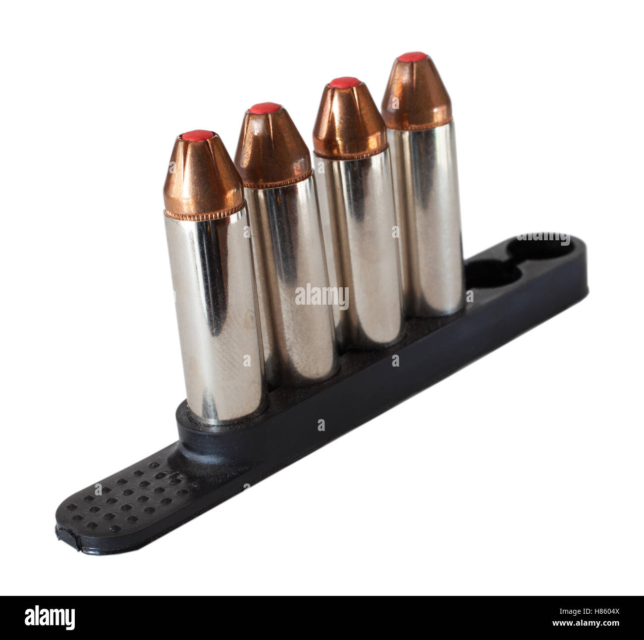 Rubber strip designed to hold extra ammo for a revolver Stock Photo Alamy