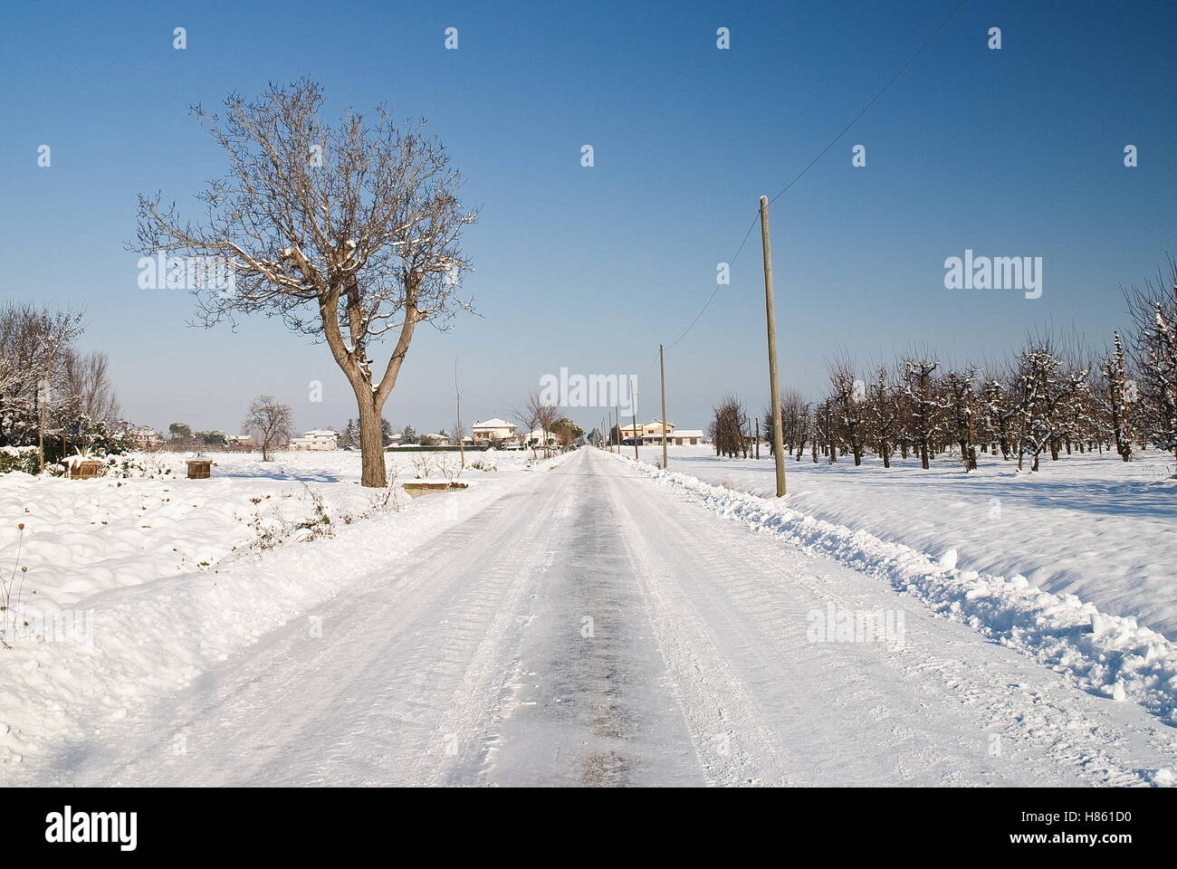 Isolated icy road in hi-res stock photography and images - Alamy