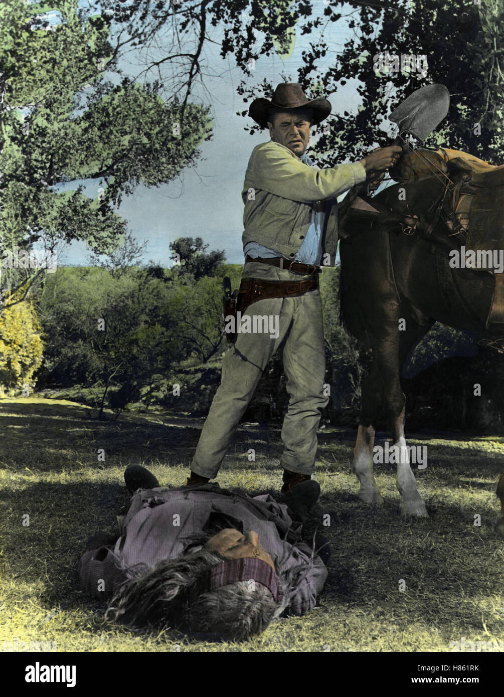 Pulver und Blei, (HEAVEN WITH A GUN) USA 1968, Regie: Lee H. Katzin, GLENN FORD, Stichwort: Cowboy, Indianer, Leiche Stock Photo