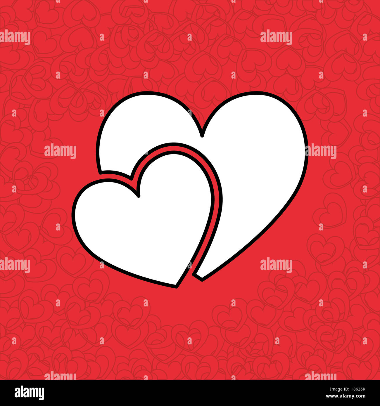 Heart love icon vector illustration graphic design Stock Photo - Alamy