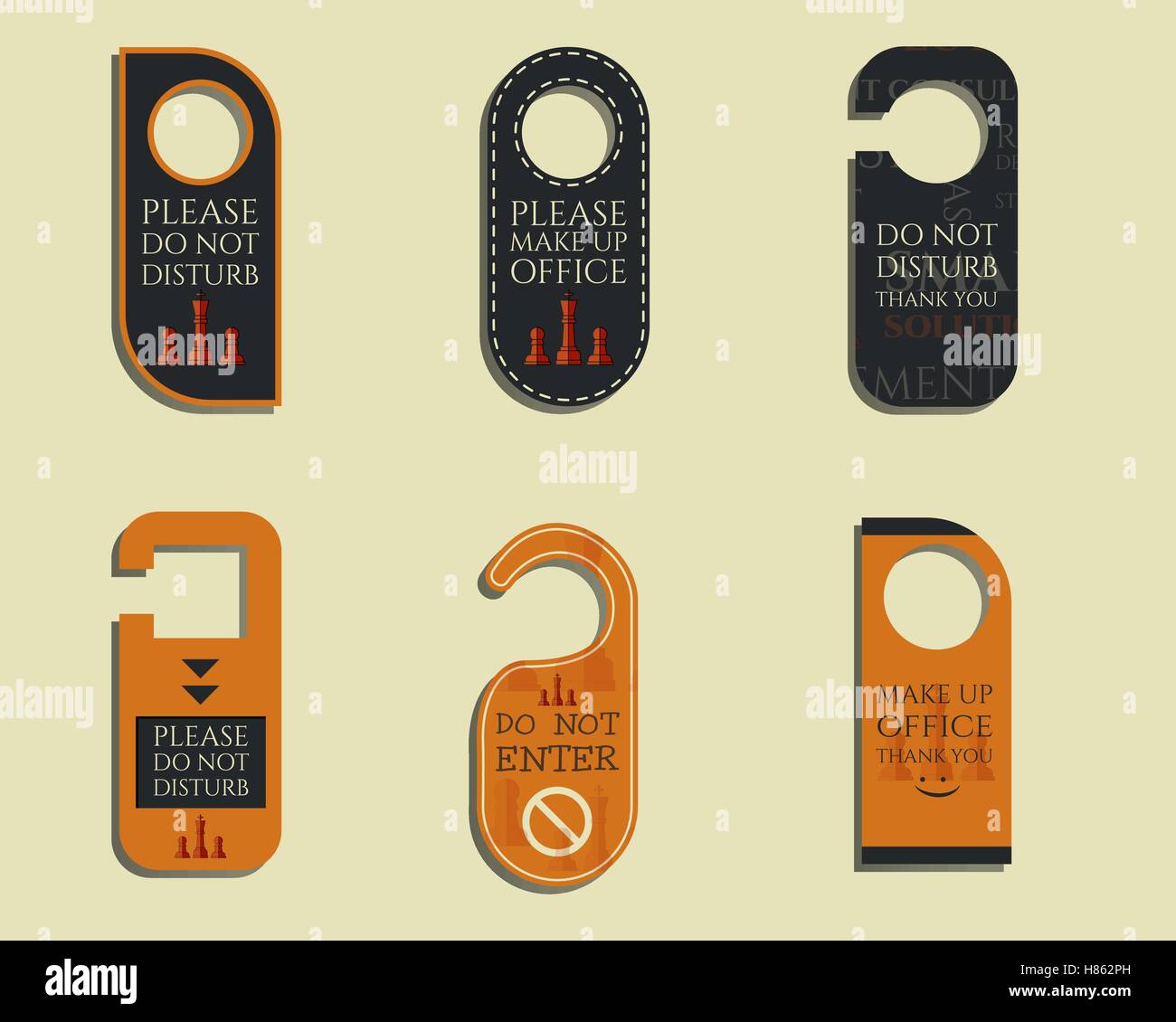 Business management consulting Door knob or hanger sign set do not