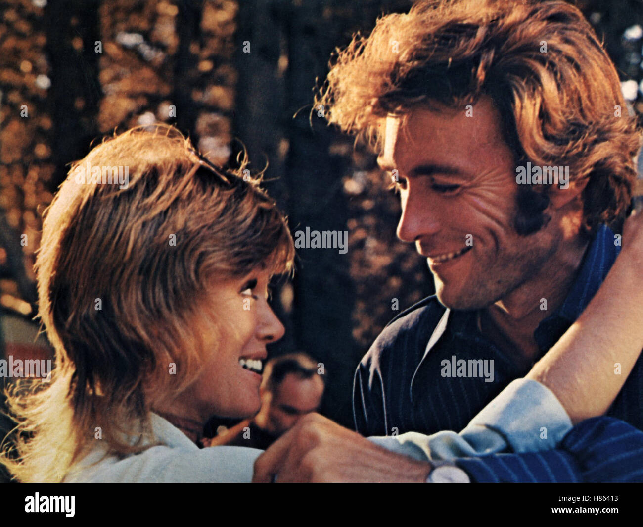 Sadistico, (PLAY MISTY FOR ME) USA 1971, Regie: Clint Eastwood, DONNA MILLS, CLINT EASTWOOD, Stichwort: Paar, Umarmung Stock Photo