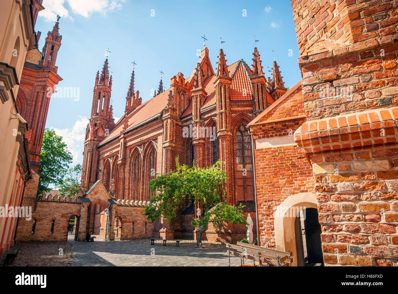 St. Anne's church in Vilnius old town, Lithuania Stock Photo