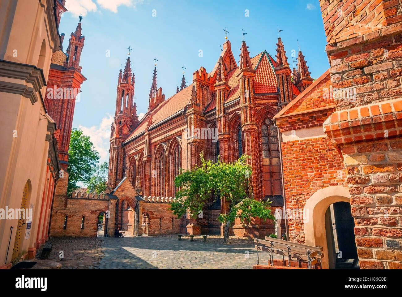 St. Anne's church in Vilnius old town, Lithuania, HDR photo Stock Photo