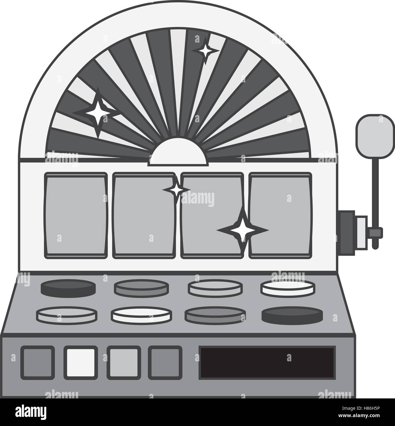silhouette slot machine with button panel vector illustration Stock Vector  Image & Art - Alamy
