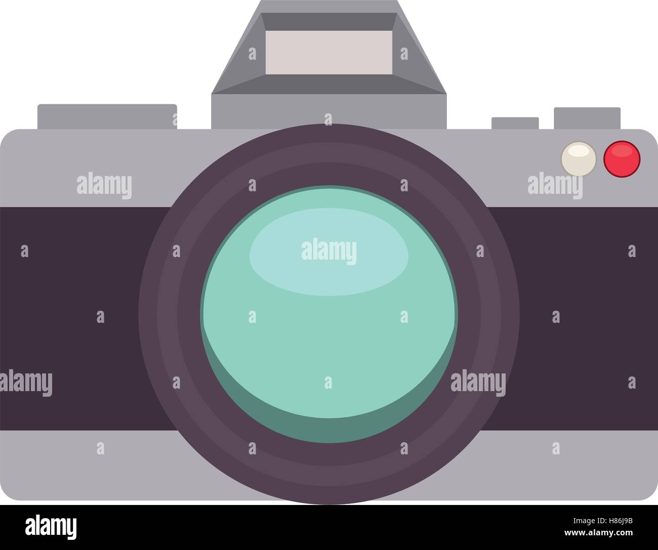 silhouette with analog photo camera vector illustration Stock Vector ...