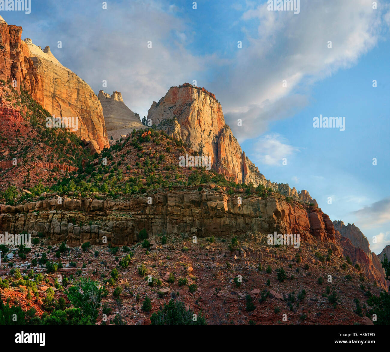 Towers of the Virgin, Zion National Park, Utah Stock Photo Alamy
