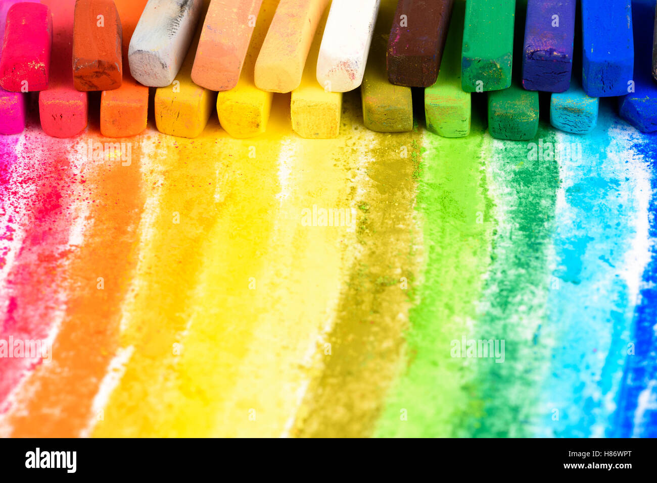 Chalk pastel different colors Stock Photo Alamy